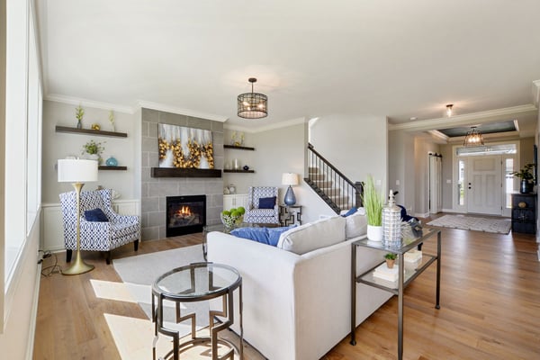 Contemporary Farmhouse Living Room in Blaine MN 